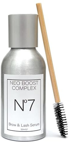 100% Natürlich - Nr. 7 Wimpern und Brauenöl - 50ml von NEO BOOST COMPLEX. Aktive Pflanzenöle zur Förderung des Wimpern und Augenbrauenwachstums. Mit einem Tigerauge-Kristall in der Flasche.