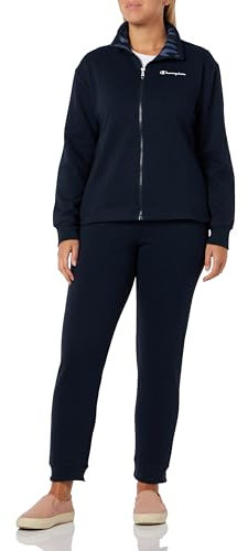 Champion Damen Legacy Sweatsuits Easy W-Ultralight Powerblend Fleece High-Neck/Rib Cuff Sportanzug, Marineblau, L