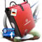 Forrider Fahrradtasche Wasserdicht für Gepäckträger [22L Volumen] mit Schultergurt | Gepäckträgertasche | Einzel | Fahrrad Tasche Packtasche hält an jedem Gepäckträger (Rot)