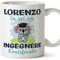 Mugffins Tazza Personalizzata in ceramica per INGEGNERE uomo 11 oz / 350 ml - In italiano - Koalificati Personalizzati - Idea regalo per compleanno, anniversario, natale, laurea