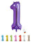 LITTLE BIRTHDAY | Zahlen Luftballon | Folienballon | Helium Gas Balloon Ballon | 101 cm | 0 1 2 3 4 5 6 7 8 9 in vielen Farben | Geburtstag | Kindergeburtstag | Deko | lila 1