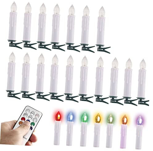 UKCOCO 30st Weihnachtsbaumkerze Clip Auf Kerzen Weihnachtsbaum Batteriebetriebene Fensterkerzen Kerzenlampe Flammenloser Kerzentimer Flammenlose Teelichter Weiß Led
