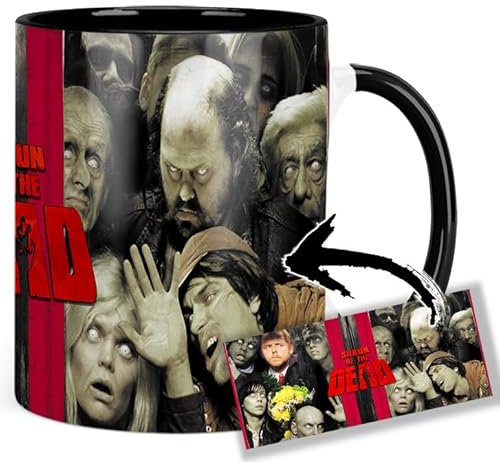 Zombies Party Shaun Of The Dead Simon Pegg Tasse Innen & Henkel Schwarz Keramikbecher Mug