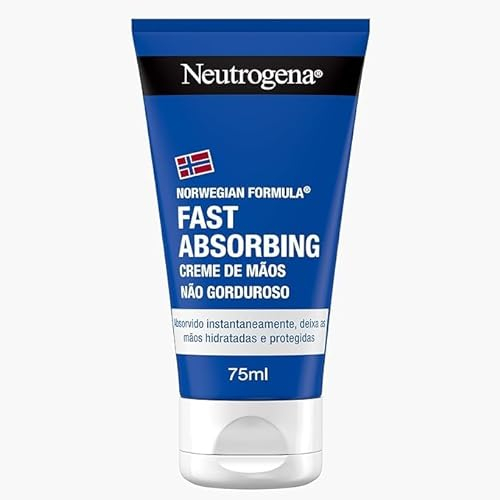 Neutrogena Norwegische Formel, schnell einziehende Handcreme, reparierende Handcreme mit Glycerin und Vitamin E, Creme trockene und rissige Hände mit leichter Textur, schnell einziehend, 75 ml