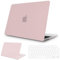 NPUOLS Hülle Schutzhülle für MacBook Air 15 Zoll Hülle 2025-2023 M3 M2 Modell A3241 A2941 A3114, Ultradünne Hartschale Schutzhülle Snap Case und Ultradünner TPU EU Tastaturabdeckung, Rosa