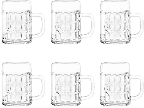 ich-zapfe.de Bierglas, Bierkrug, Maßkrug, Bierseidel 6er Set Biergläser, Kaiser - 0,5 Liter