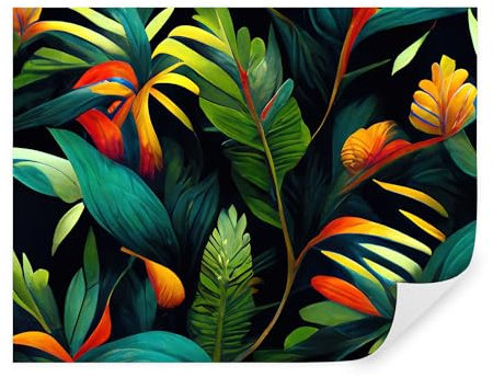 TAPEKO Papier Peint Panoramique Elégant 400x280 cm Jungle tropicale lumineuse Papier Peint intissé pour Chambre Salon Décoration Murale u72390