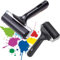 YQBFTC 2 Stück Gummiwalzen Gummiroller,Farbwalze Linoldruck Set,6cm/10cm Kleberwalze Andrückroller Brayer Roller Schwarz Linolfarbwalze Walzen für linoldruck,Stempeln,Drucken,Tapeten und Kunsthandwerk