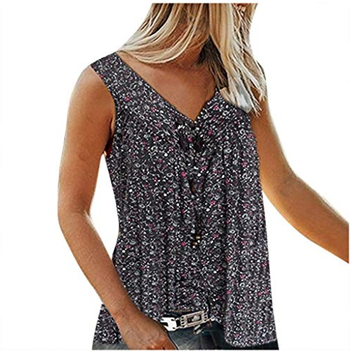 HOOUDO Frauen Bluse Top Druck stilvolle T-Shirts Damenoberteil Elegant Bluse Tshirts Top Schwarz Damen Vintage Klamotten Damen Schwarzes Oberteil Damen Sexy Rotes Tshirt