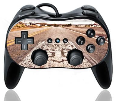 DeinDesign Skin kompatibel mit Nintendo Wii Classic Controller Pro Folie Sticker Strasse USA Motorrad