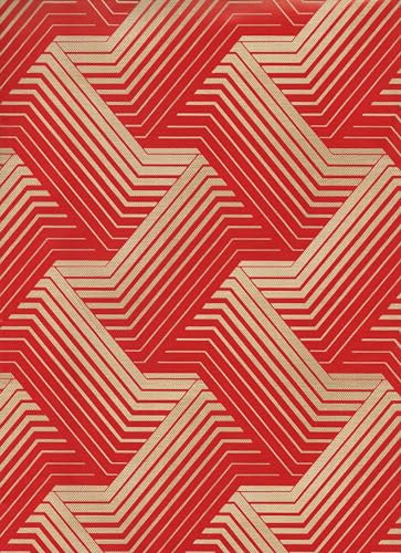 ARKRAFT Geschenkpapier 5 Bögen Format 90 x 65 cm Verpackung ohne Plastik FSC Bogen Geometrische Muster (091G)