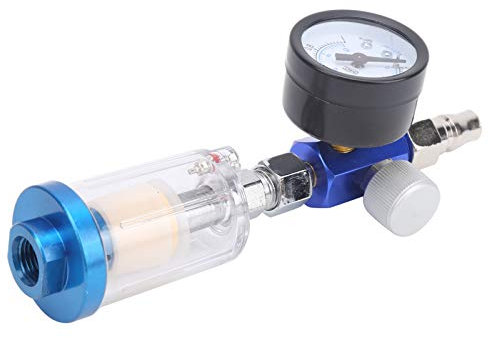 Yctze Druckminderer Druckluft Wasserabscheider Lackierpistole Luftdruckregler, Sprühpistole mit Manometer, Inline-Automobilteile für Falle, Öl- und Wasserfilterabscheider,