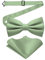 JEMYGINS Ensemble nœud papillon bifold solide mat pour homme avec mouchoir de poche, Vert sauge, M