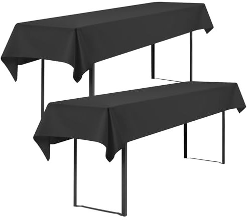 Showgeous 2 Stück Biertisch Tischdecke universal für 50cm u.70cm Biertische Hussen für Biertisch Biertischhussen Biertisch-Husse Bierzeltgarnitur Rechteckige Tischdecken Waschbar 100x250cm(Anthrazit)
