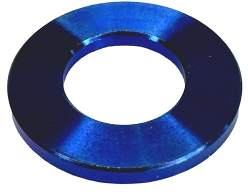 Titan Unterlegscheibe U-Scheibe DIN 125 I M5/M6/M8 I Fahrrad I Motorrad I Mountainbike I MTB I Supermoto I Tuning (Blau, M8)