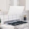 Sufrk Cappa a Parete 90 cm in Acciaio e Vetro Temperato Bianco-Cappa Aspirante,Acciaio Inossidabile Cappa Cucina con LED,Sistema di Ricircolo e Canalizzazione e Filtri a Carbone