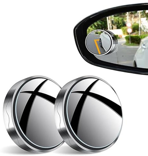 WACDXST 2 Stück Toter Winkel Spiegel,für VW Golf 8 (VIII) 2019-2024 360° Verstellbarer Wasserdichter HD Weitwinkelspiegel Randloses Großes Sichtfeld