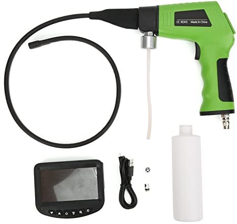 Auto-Endoskop, Reinigungspistole mit LCD-Display, 4,3-Zoll-4K-Bildschirm, Sichtbare Verdunstungsbox, für die Reinigung von Kohlenstoffmotoren, ABS-Material, IP67 Wasserdicht, 6