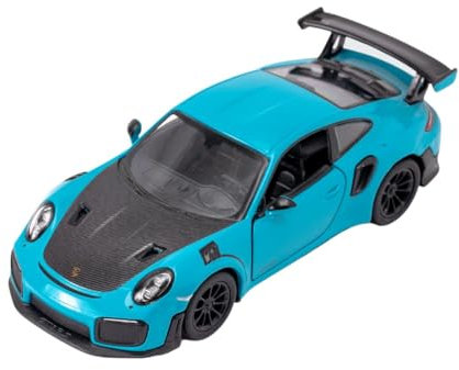 Easy Toys Modellauto kompatibel mit Porsche 911 GT2 RS. Maßstabsgetreues Spielzeugauto mit zu öffnenden Türen. Automodellierung. (Himmelblau)