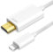 Vecbmn Cable iPhone HDTV pour TV, Cable iPhone HDTV 2M, Câble Convertisseur HDMI, Câble HDMI pour iPhone, pour iPhone14/13/12/11, sortie TV YouTube, HD1080P, Plug and Play