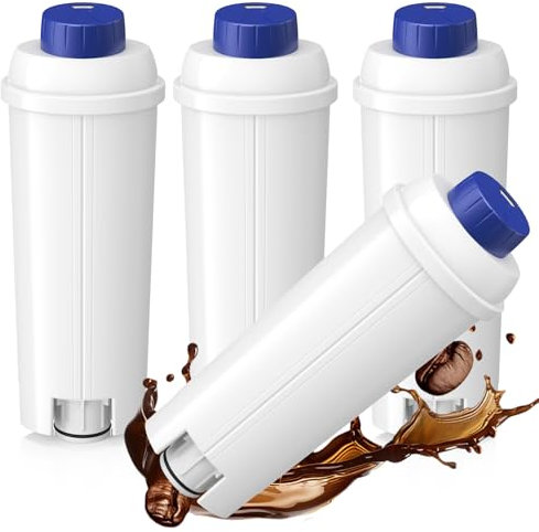 DLSC002 - Filtro de agua de repuesto para cafetera DeLonghi (paquete de 4)