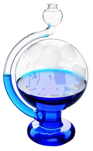 Prédicteur de la météo pour verre de tempête, jauge pression barométrique visuelle, baromètres en verre portables pour les cadeaux décoration bureau du bureau à domicile
