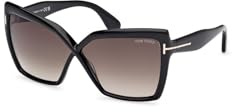 Tom Ford Unisex Adulto Fiore Gafas, Shiny Black, 63