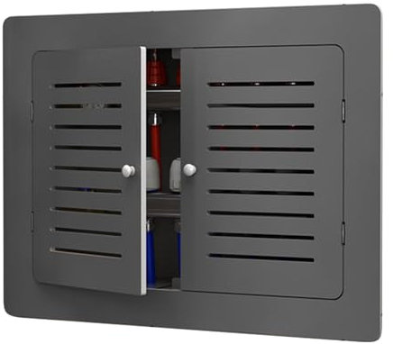 JINGSHIQIAOPL Modern Radiator Cover with Access Door, Dust-Proof Wall Heater Cover, Radiator Covers for Home for Living Room, Bedroom, Dark Gray(50x50cm/20x20in)