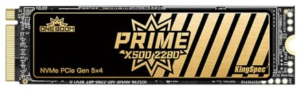 KingSpec OneBoom PCIe 5.0 NVMe M.2 2280 SSD de 1 TB - Hasta 14000 MB/s de lectura, 13000 MB/s de escritura, TLC 3D NAND con caché DRAM, listo para PS5, para jugadores, editores de video, diseñadores