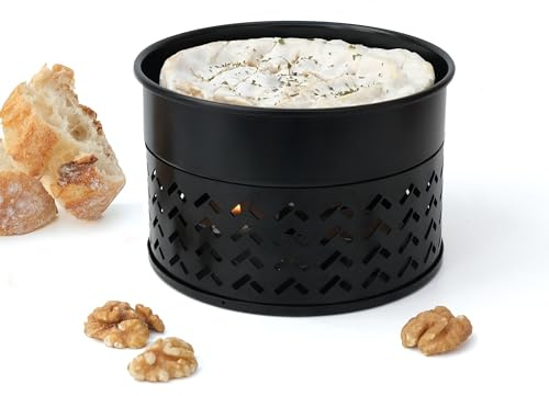 CÉCOA • Tasty Cheese • Camembert à la Bougie • Chauffe-Camembert Sans Électricité • Fromage Coulant Rapide • 4 Bougies Chauffe-Plat • Kit Démontable • Nettoyage Facile • Format Compact • Idéal Apéro