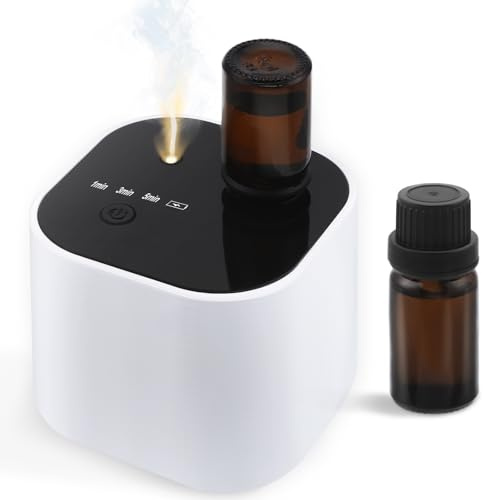 Wasserloser Diffusor für ätherische Öle, Mini kabelloser Aromatherapie-Diffusor mit Akku,kreisförmige Duftverteilung, geeignet für Wohnung, Zuhause und Büro