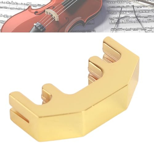 Violine Schalldämpfer, Violine Stummschalter 4/4, Gold | Geigen Dämpfer, für Streichinstrumente, Metall