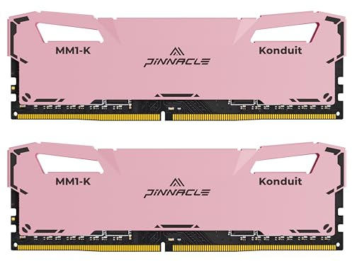 Timetec Pinnacle Konduit 32GB KIT(2x16GB) DDR4 3200MHz PC4-25600 CL16-18-18-38 XMP2.0 Overclocking 1.35V Compatible for AMD and Intel Desktop Gaming PC Memory Module RAM - Pink