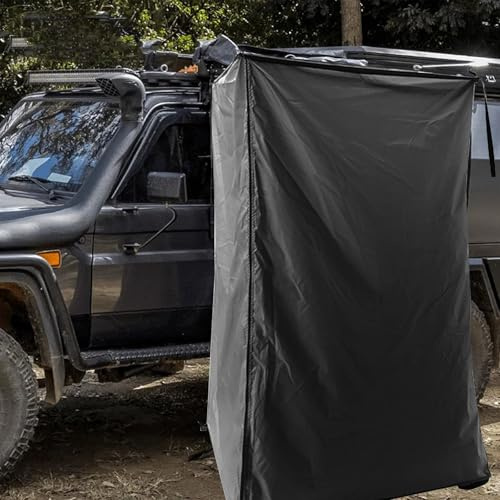 Ysislybin Tenda Doccia Campeggio per Auto, Cabina Doccia Portatile Impermeabile Oxford per Camper e Furgoni, Elevata Resistenza Tenda WC Monta su Barre Portatutto per Campeggio