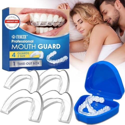 4 Pièces Protege Dent Nuit, Gouttiere Dentaire Bruxisme Thermoformable, 2 Tailles Protecteurs Buccaux, Anti Grincement Dent, Améliore La Qualité Du Sommeil, Avec Boîtes