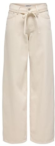 ONLY Onlgianna Mw Straight Dot DNM Noos | Ballon Schnitt fit, Casual, Bei max. 40 grad im wollprogramm waschen
