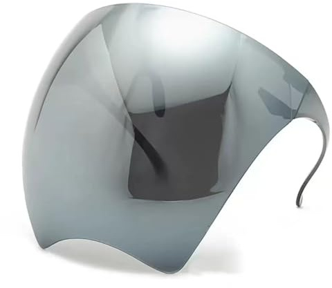 BAFUGU Full Face Protection Sunglasses, Futuristic Visor, Mirrored, UV400 Protection, Anti-Fog, for Men and Women, Alien Space Costume