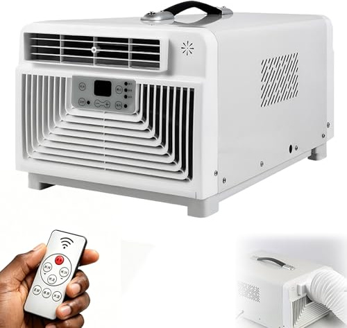 Mini Condizionatore Portatile con Vero Compressore, Climatizzatore da Campeggio 2700 BTU, 3-in-1 Raffreddatore Silenzioso 45dB per tendas, Camper, Va-ns e Avventure all'Aperto