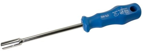 Dönges 5,0 mm Sechskant Steckschlüssel mit Kraft-Lochheft, 125 mm, Chrom-Vanadium-Stahl
