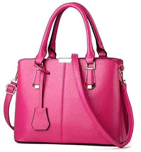 FiveloveTwo Femme Élégant Ornements Sac Tote Pochettes Clutches Sacs Bandoulière PU Cuir Sac À Épaule Main Messenger Rosé