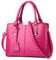FiveloveTwo Femme Élégant Ornements Sac Tote Pochettes Clutches Sacs Bandoulière PU Cuir Sac À Épaule Main Messenger Rosé