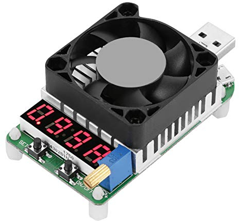 Akozon USB Load Tester Modul USB Power Meter Tester, USB-Lade, Entlade-Tester, LD35 USB Elektronische Last Digital Display Battery Test Einstellbare Widerstand Spannung Strom Meter