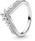 PANDORA 197736CZ-62 Tiara Wishbone Silver Ring wit Size 62