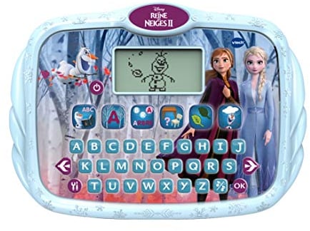 VTech - Disney La Reine des Neiges 2, Super Tablette Éducative, Tablette Enfants avec Écran Rétroéclairé, Clavier Abécédaire, 6 Activités et Jeux, Cadeau Enfant de 3 Ans à 7 Ans - Contenu en Français