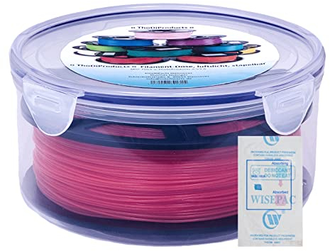 o ThoDiProducts o Stapelbare Filament-Lagerdose zur trockenen, luftdichten und sicheren Lagerung von üblichen Filamentrollen bis 1kg. Inklusive Trockenmittel mit Sättigungsindikator