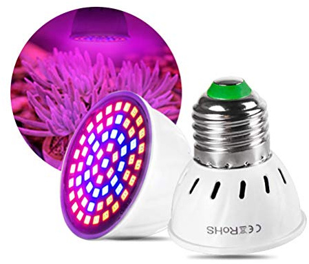 Bweele LED Pflanzenlampe Vollspektrum,LED Wachsen Licht Pflanze Glühbirne Lampe Wachstum Gemuesegewaechs Pflanzenlampen Wachstum Tageslicht Pflanzenleuchte für Indoor Blume Pflanzen (E27-48)
