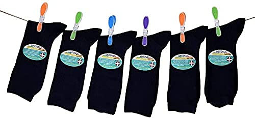 BESTCALZE - Confezione da 6 Paia Calze Uomo Sanitarie Cotone Filo di Scozia, Calzino Uomo Sanitario, Calza Uomo Senza Elastico Per la Circolazione e Diabetici, 100% Made in Italy