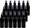 TIANZD 50 Pieces Empty 100 ml Black PET Plastic Fine Mist Pump Spray Bottles with Black Top Portable Sprayer for Perfume Water Cosmetic Travel Containers Refillable, 2X Funnel
