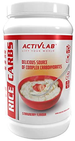 Activlab Reiscreme - Instant Pudding aus Reismehl - Komplexe Kohlenhydrate Glutenfrei - Ideale Pre und Post Workout Mahlzeit - Rice Carbs 1000 g Erdbeere