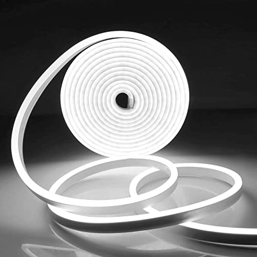 AIMENGTE LED Strip Warmweiss, 360 LED Warmweiss 3M 12V 6000K Dimmbar Wasserdicht, Neon CRI>90 Sehr Hell, DIY Flexibel Ledband mit Netzteil und Controller, für Schlafzimmer, Wohnzimmer